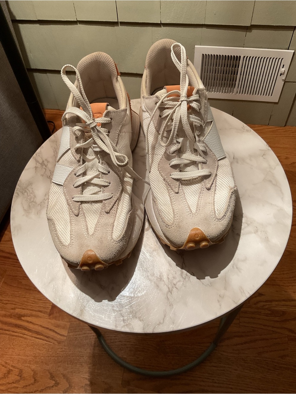 New Balance Women's Athletic Sneakers in Off-White and Tan